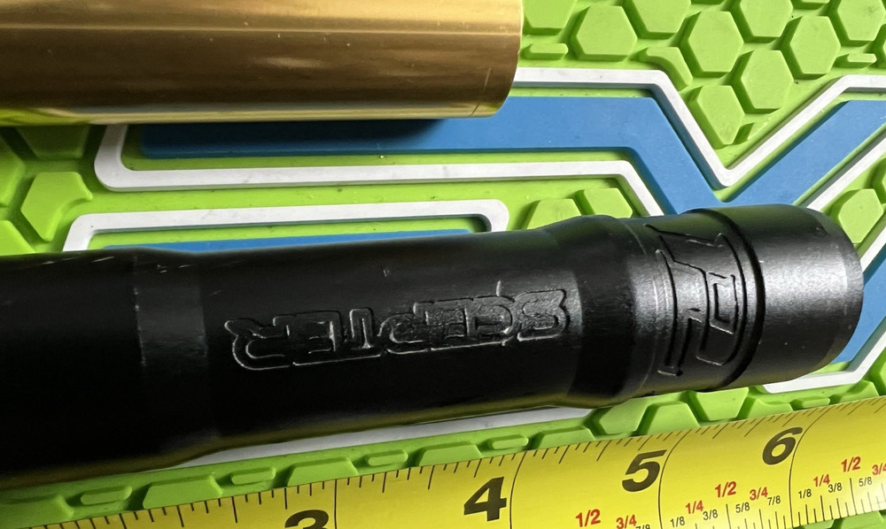 POWERLYTE SCEPTER BARREL BACK + .690 INSERT - BLACK -PAINTBALL AUTOCOCKER THREAD