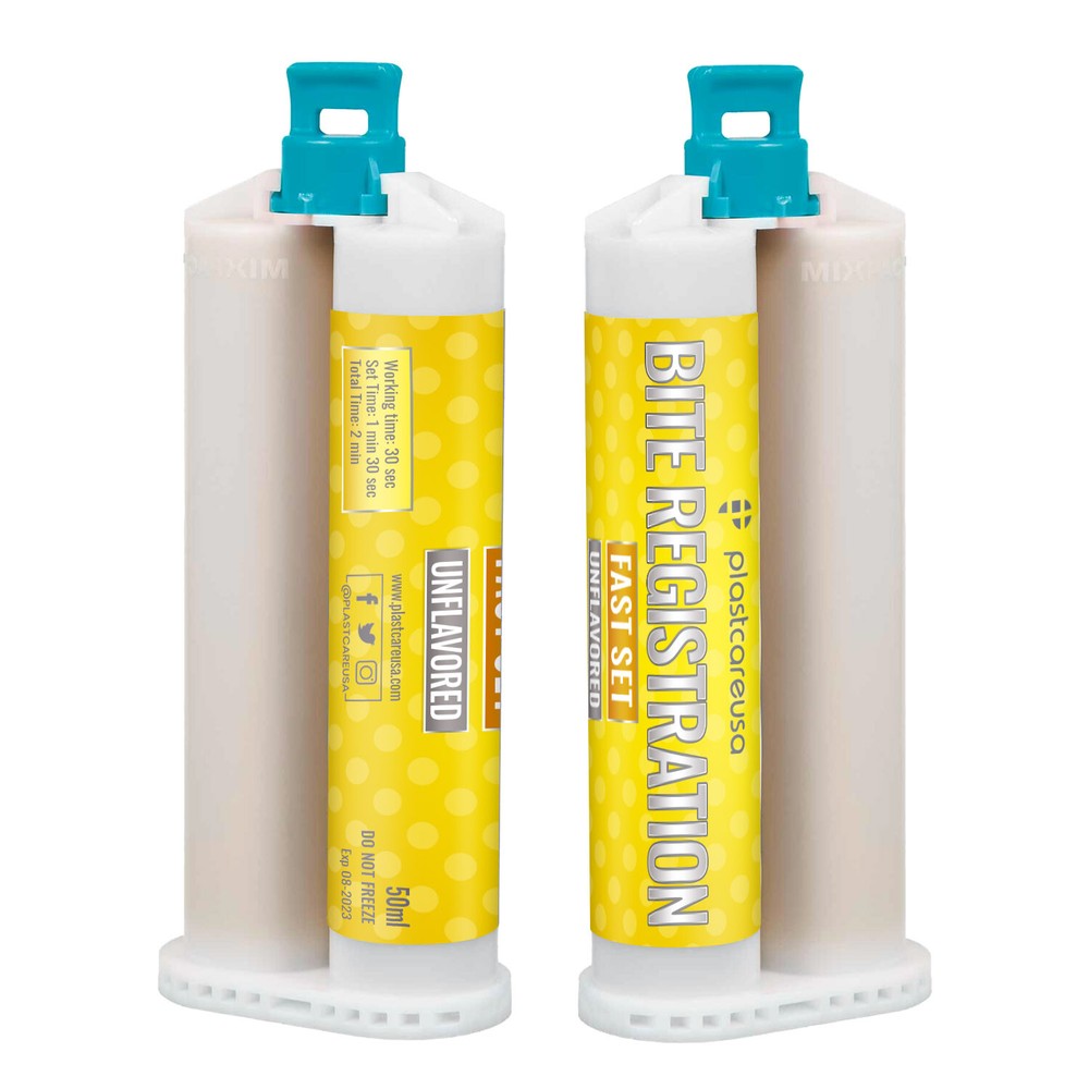 20 FAST Set Bite Registration Impression Material, Unflavored, 50ml Cartridges