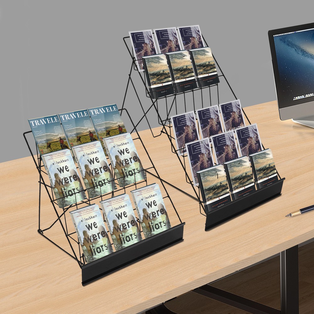 Magazine Newspaper Holder Display Stand Book Display Rack Wire Display Rack