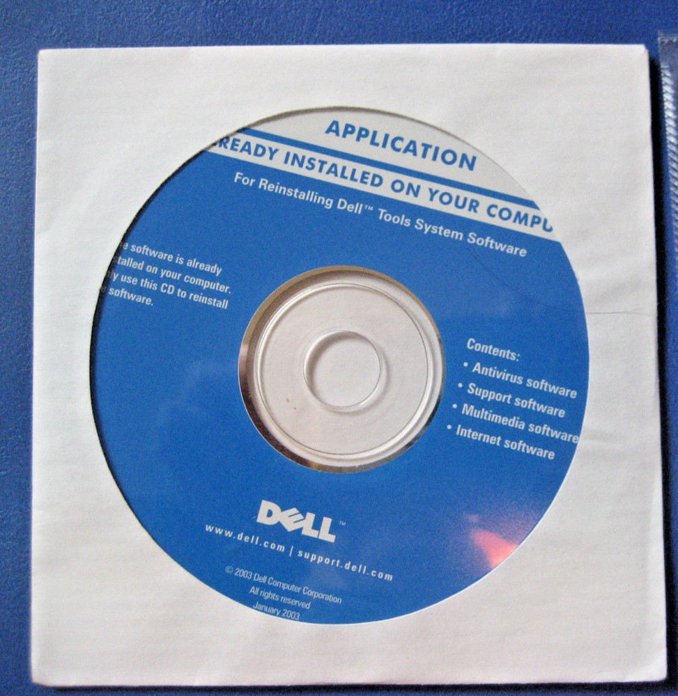 Dell Tools System Software Program (2003 CD-ROM Disc) NEW multimedia support