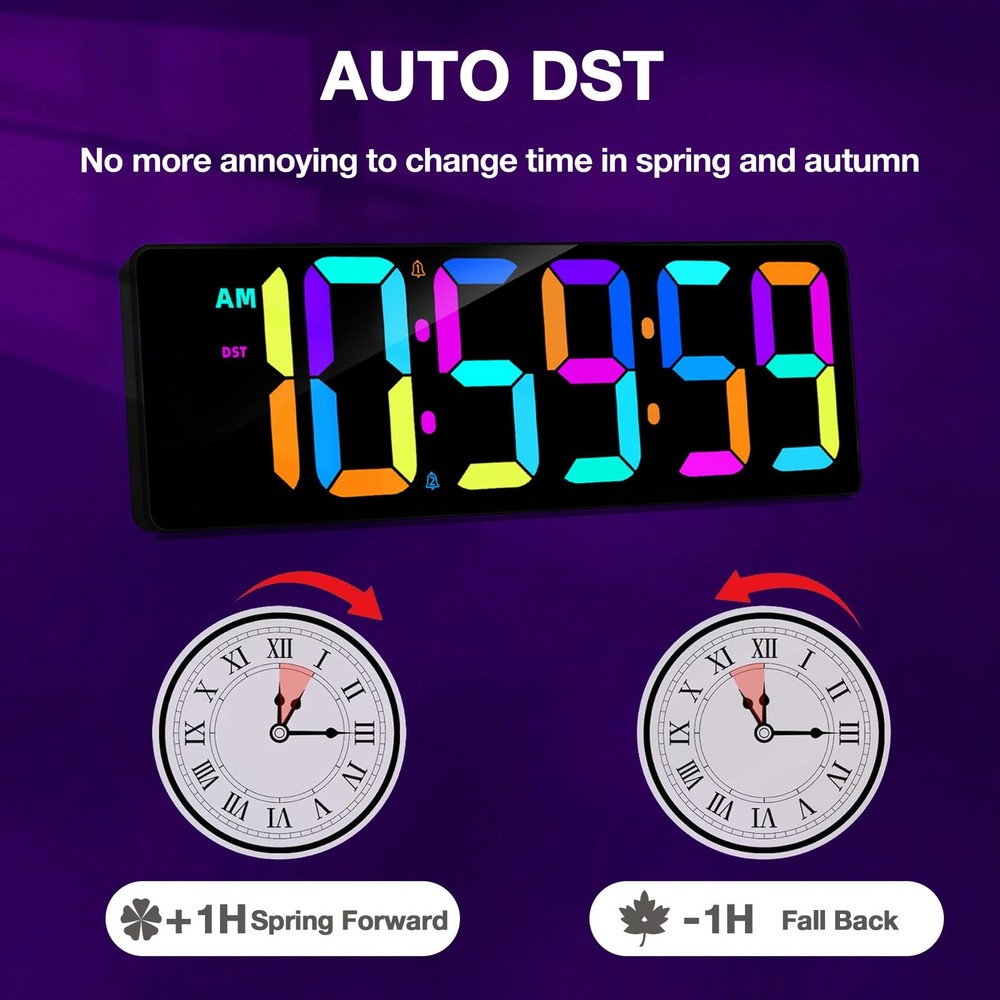 17.2" Large Digital Timer Wall Clock with Remote Control, Count Down Up Digit...