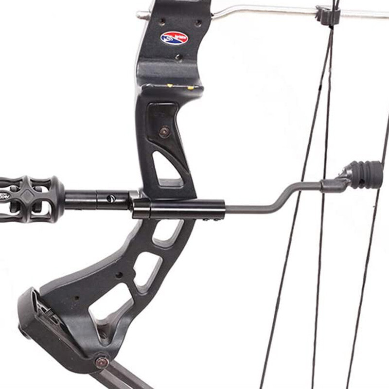 Compound Bow String Stop Bracket Suppressor Rod Stabilizer Mount Archery Hunting