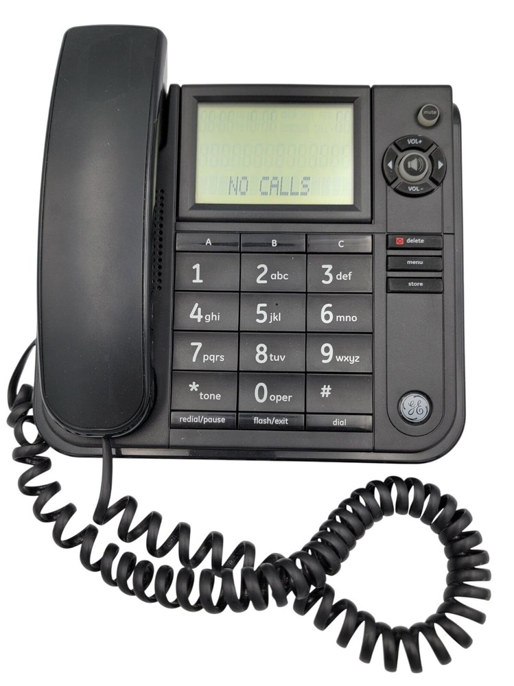 GE Corded Landline Phone Model 29585FE1-A With LCD Display Memory Store Function