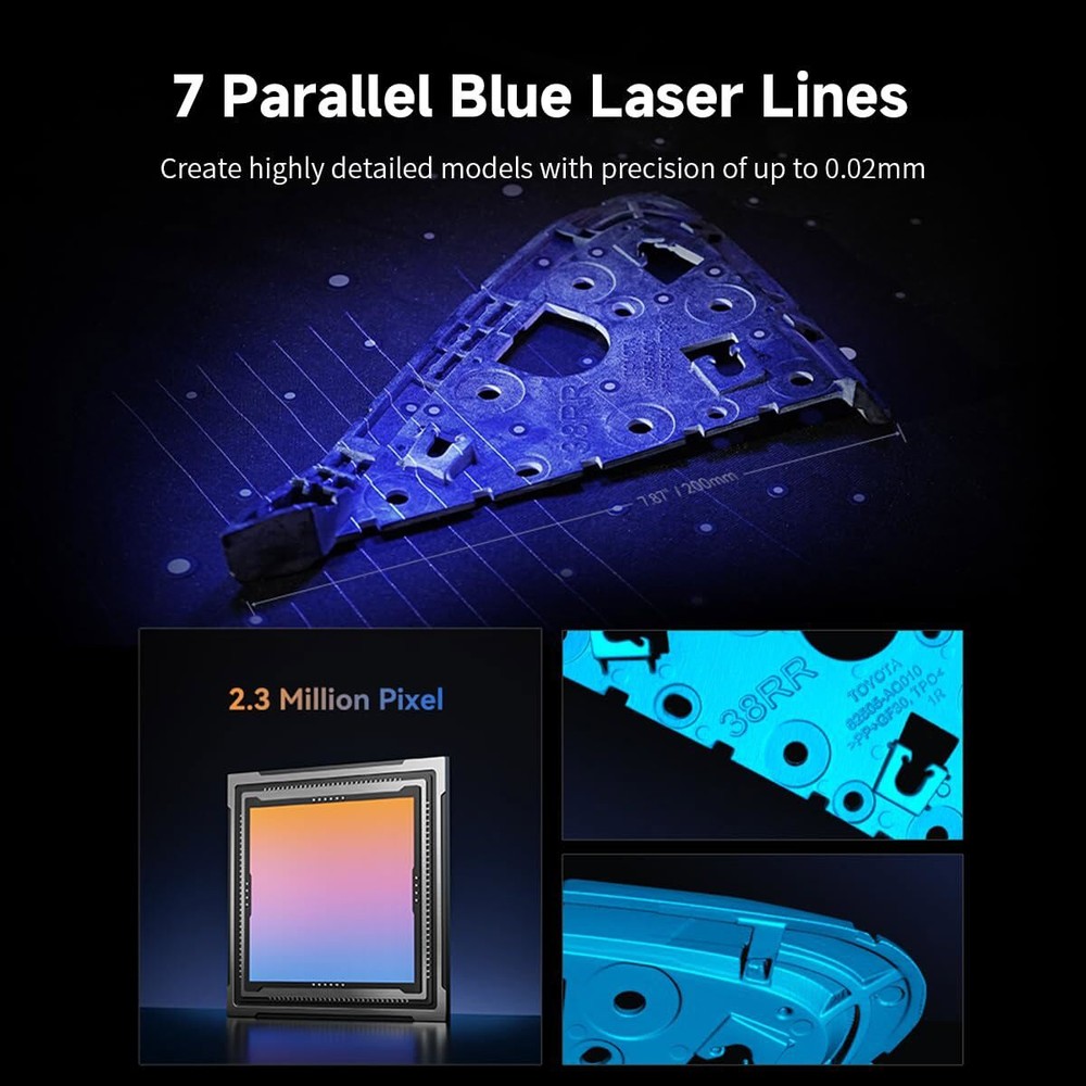 Creality CR-Scan Raptor 3D Scanner Multiple-line 60FPS for 5-2000mm Objects US