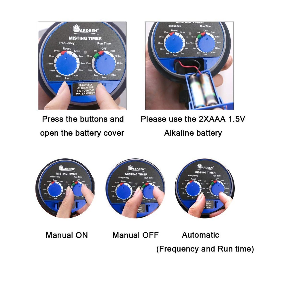 Water Hose Timer fogging Seconds Watering Automatic Electronic Water Timer Ho...