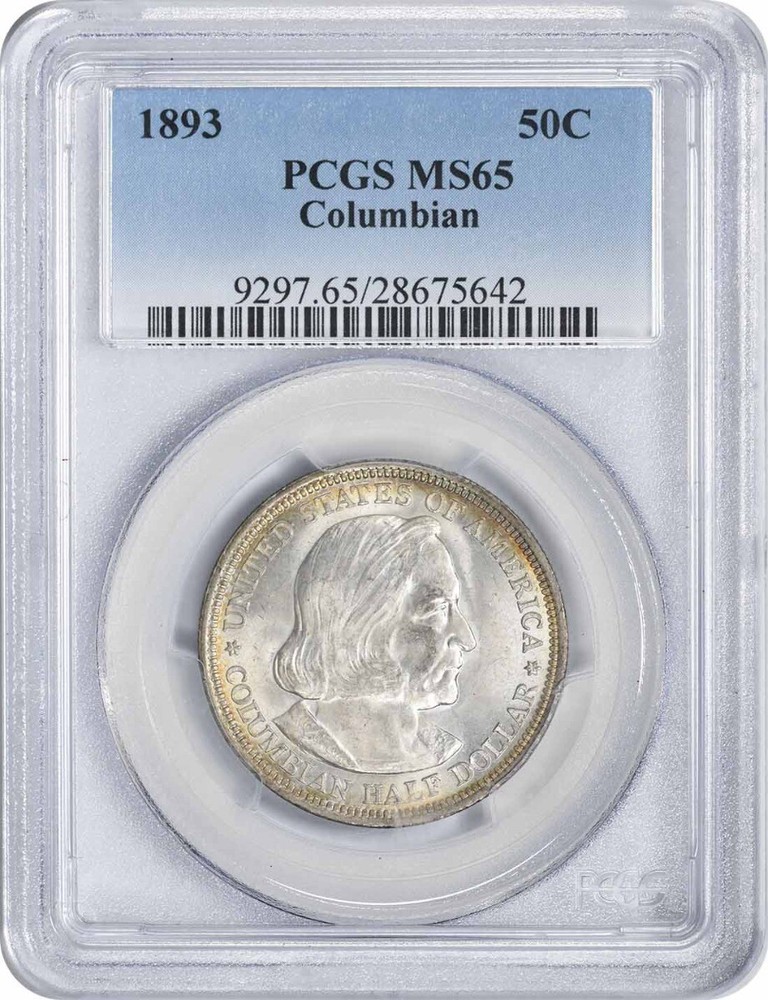 Columbian Commemorative Silver Half Dollar 1893 MS65 PCGS