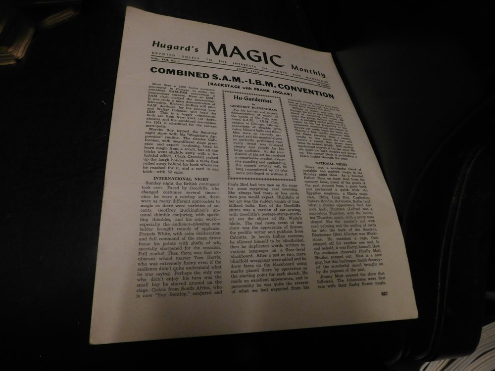 Hugard's Magic Monthly For Magicians 1950 June