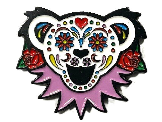 Grateful Dead Mardi Gras Bear Lapel Enameled Hat Pin