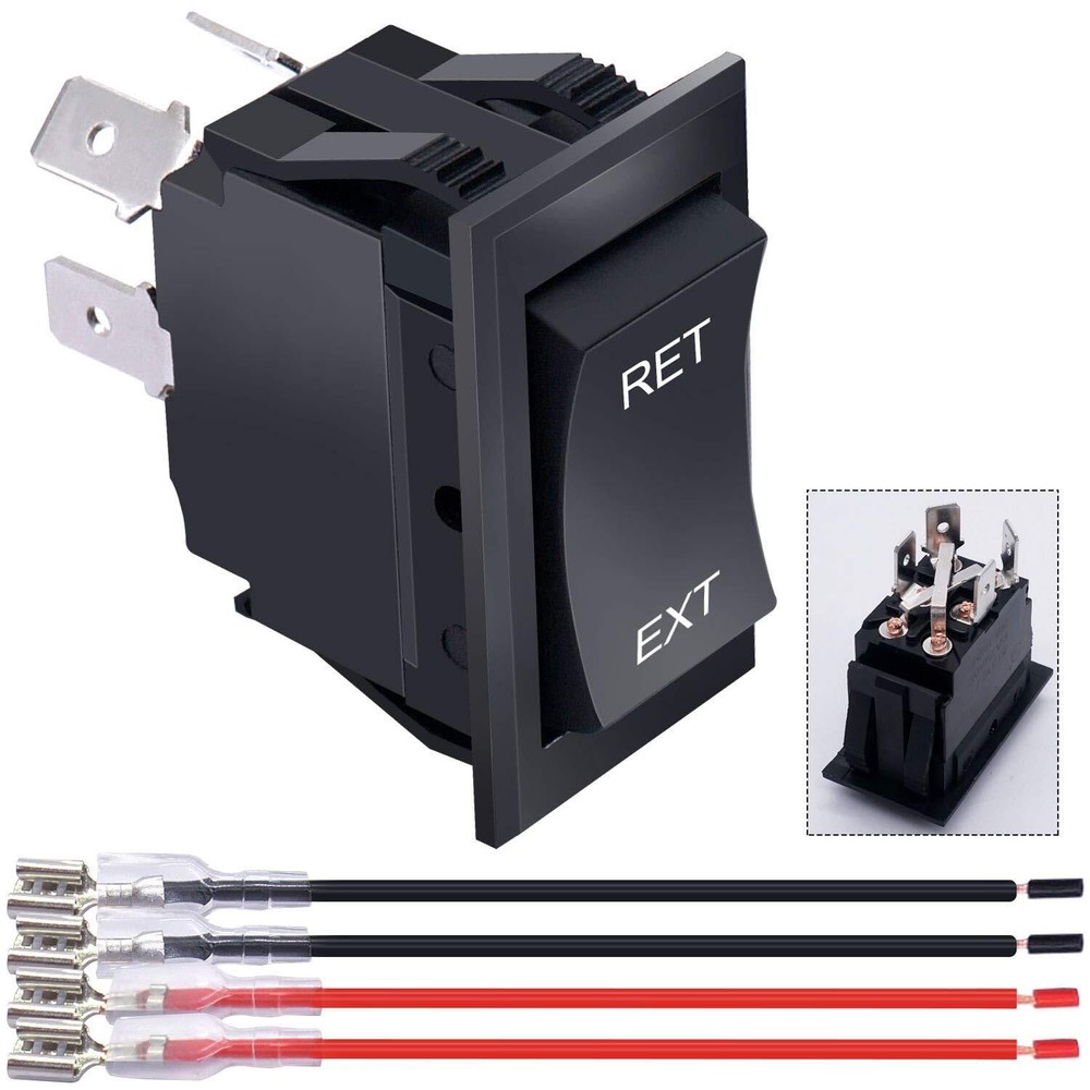 12V Reverse Polarity Switch Momentary Power Jack Rocker Switch DC Motor Control