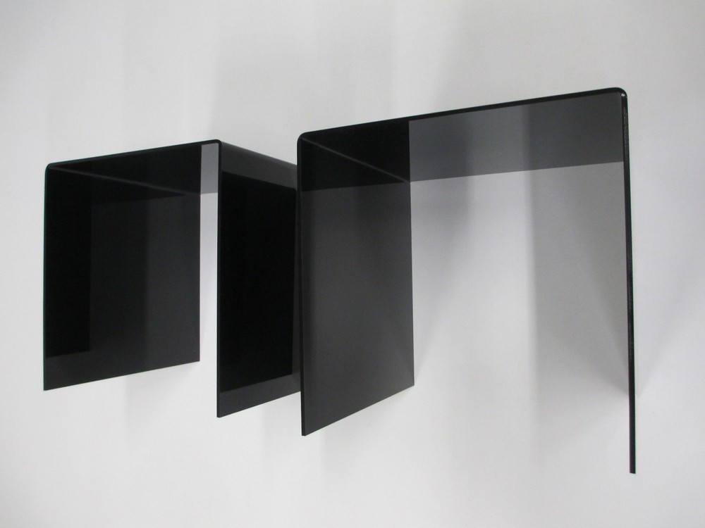 2 piece 8" x 8" x 8" Acrylic Display Risers Black