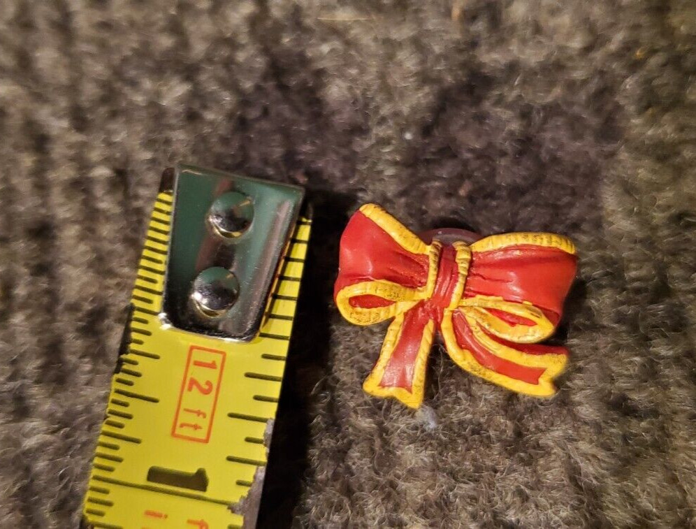 La mode button Red Bow Plastic