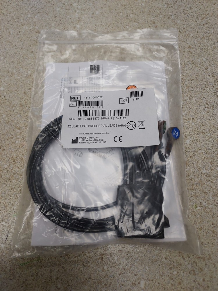 NEW PHYSIO CONTROL 12 LEAD ECG PRECORDIAL LEADS