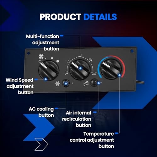 HVAC A/C Heater Climate Control Panel Module with Blower Motor Switch 599-5511