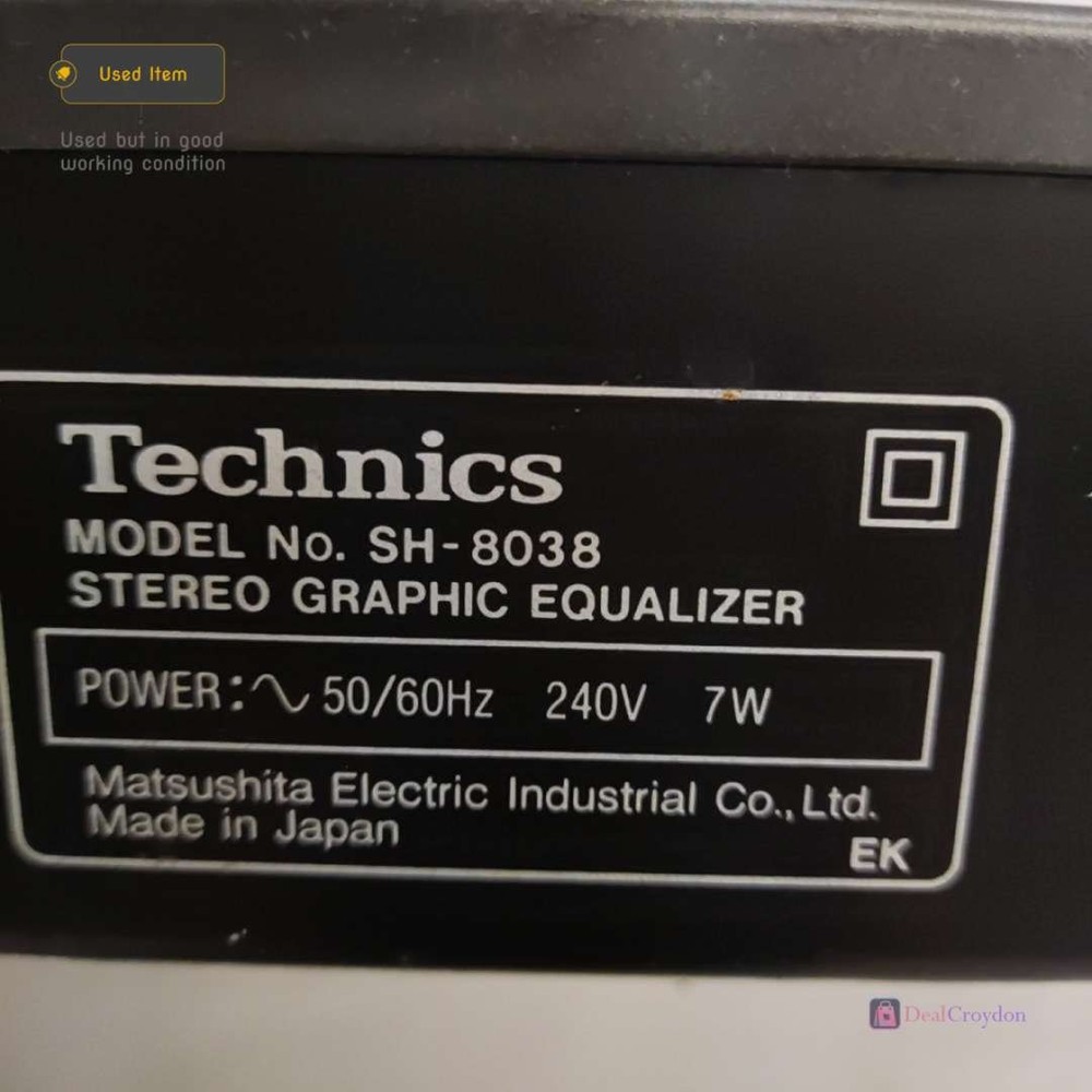 TECHNICS SH-8038 7 BAND STEREO GRAPHIC EQUALIZER
