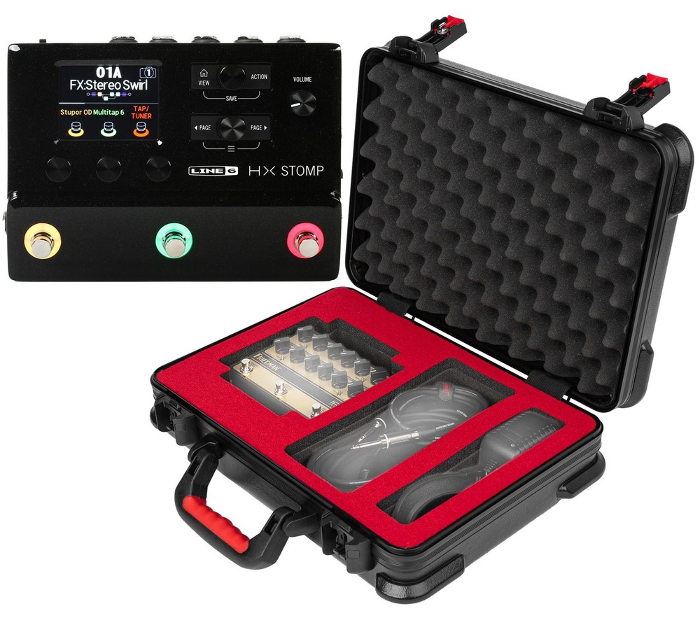 Line 6 HX Stomp Guitar Multi-effects Floor Processor with TSA Case - Black