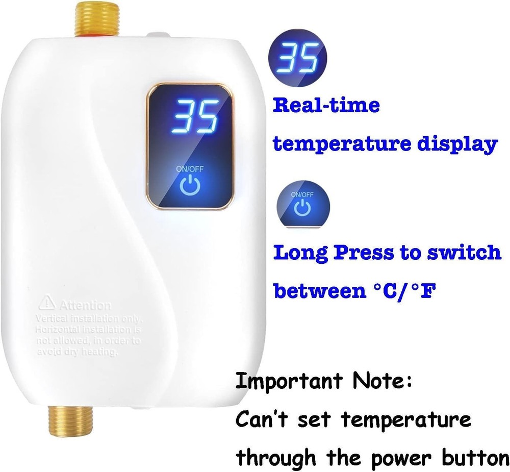 Calentador De Agua Para Ducha Electrico 110V Caliente Regadera 3 Temperatura New