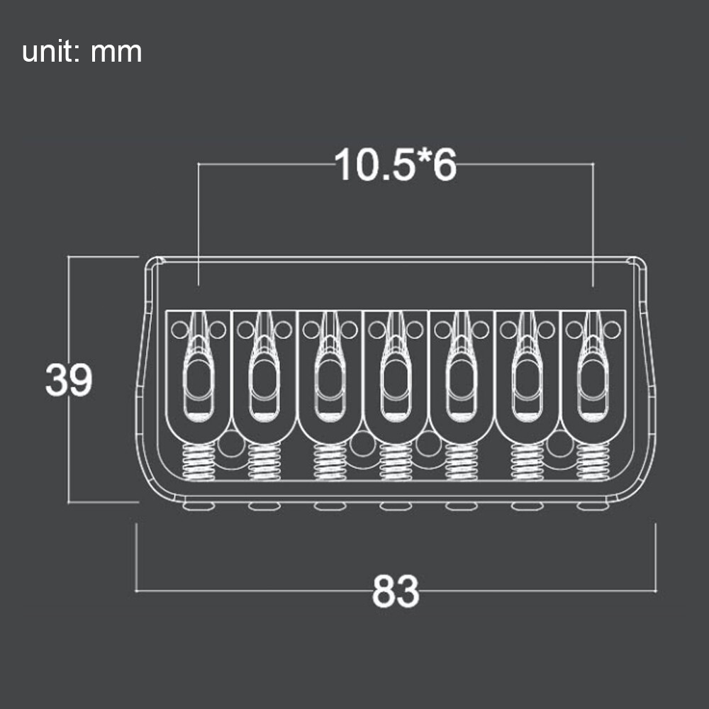 7 String Guitar Fixed Bridge for 7 String Strat Tele Style Guitar Black
