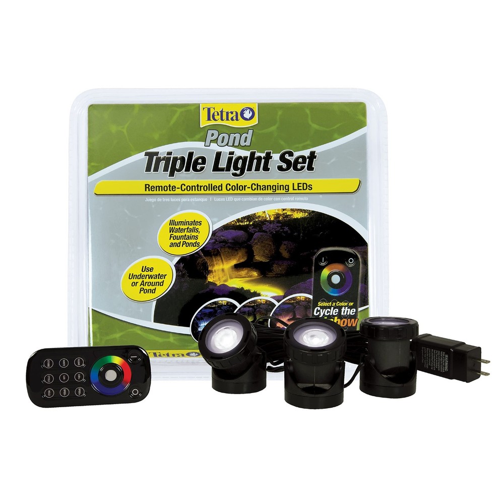 TetraPond Remote-Controlled Color Changing Triple LED Light Set