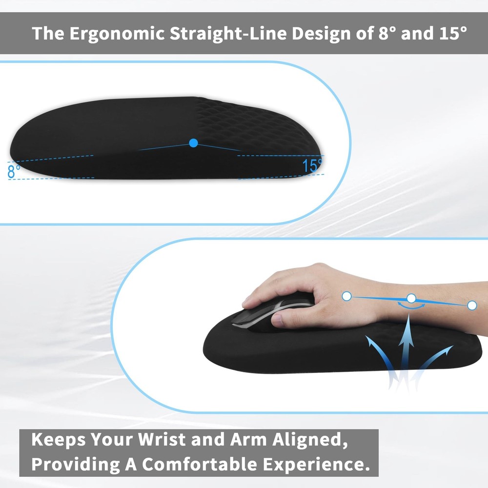 Ergonomic Mouse Pad with Wrist Support, Comfortable Memory Foam Mousepad with...