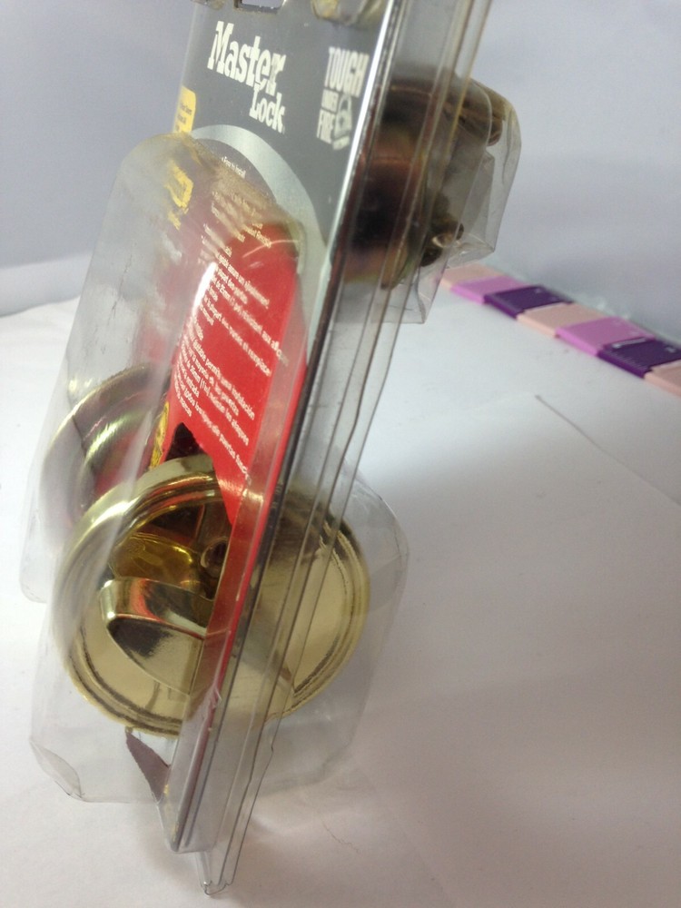 DSO0603 Single Cylinder Deadbolt, Polished Brass New