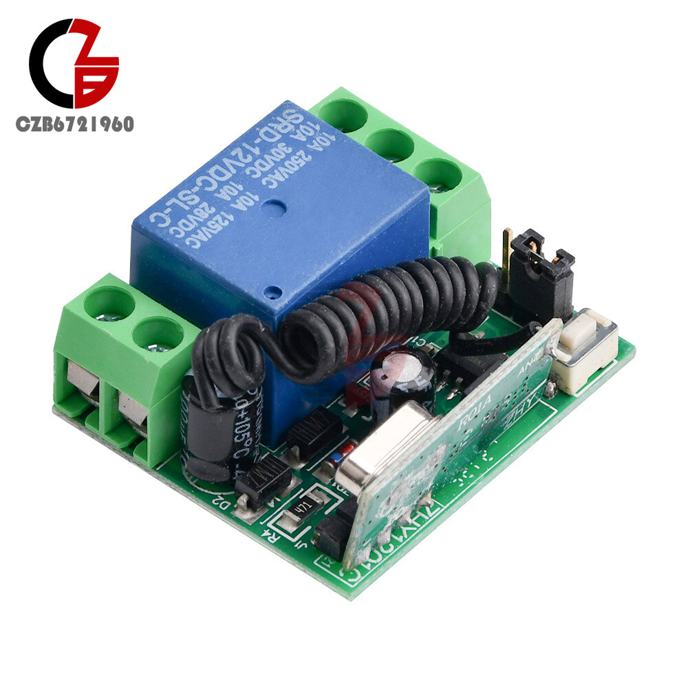 DC 12V 10A Relay 1CH Wireless RF Remote Control Switch Transmitter+ Receiver