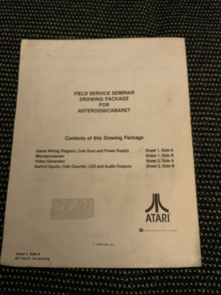 Original Asteroids Drawing Package + Schematics