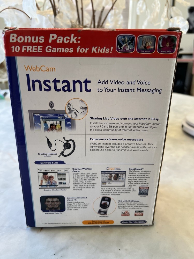 Creative WebCam Instant – Vintage Early 2000s Webcam – Open Box
