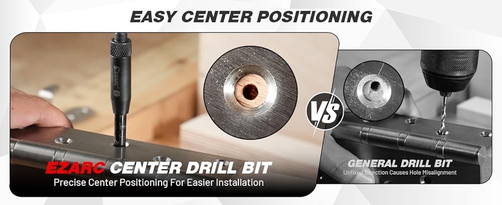 Self Centering Drill Bit Set, Center Drill Bit Set with Replacement