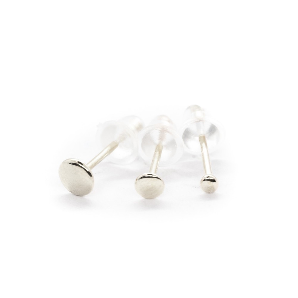 Mens Stud Earrings - Small Circle Studs