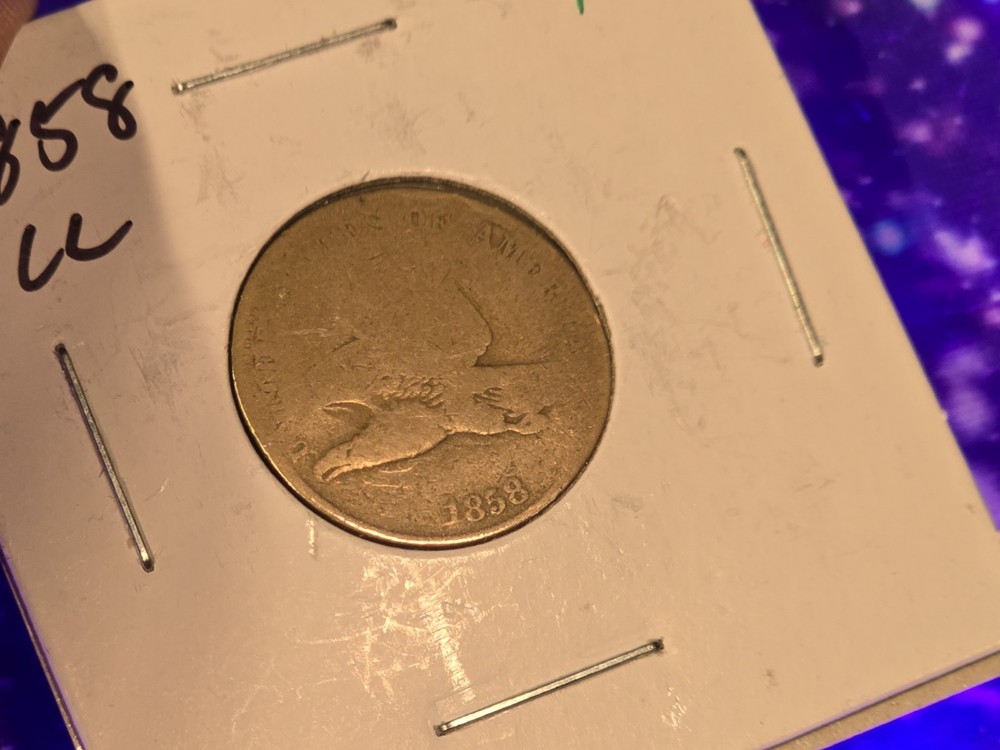1858 flying eagle cent large letter