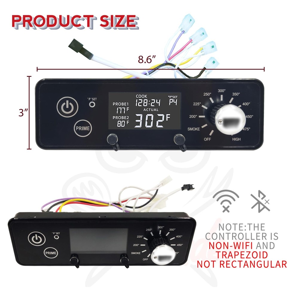 PID Rectangular Digital Control Board (AC03P9)(Non-WiFi) Replacement for Pit...