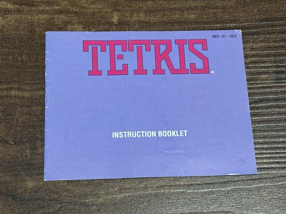 Tetris NES Nintendo Instruction Manual Only