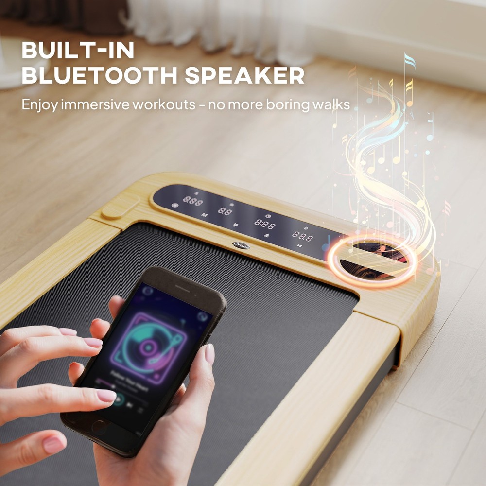 Walking Pad with 17" x 43" Wide Belt, Remote Control, Bluetooth Speaker