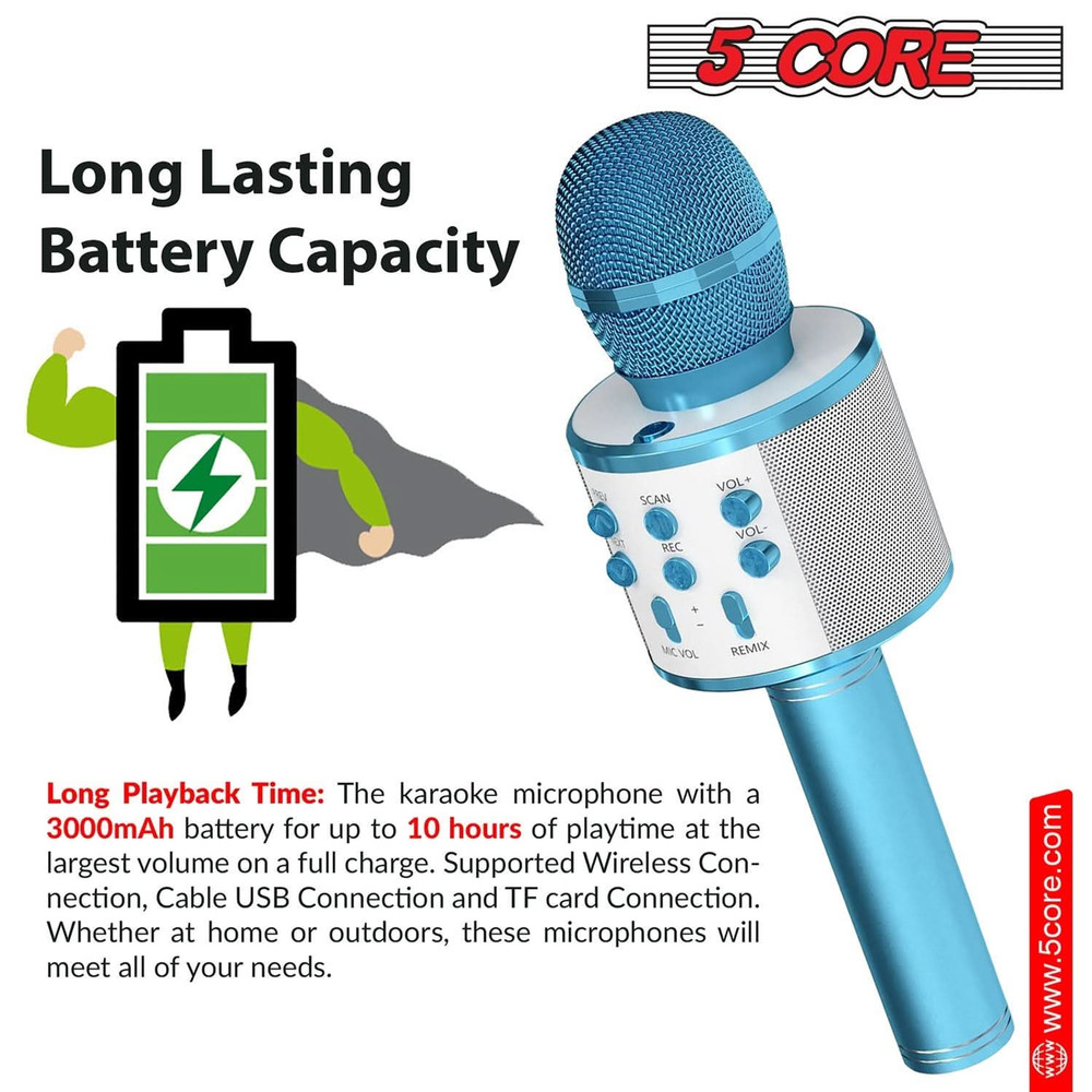 Wireless Karaoke Microphone Bluetooth Mic Portable Handheld Microfonos