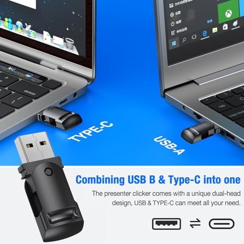 Wireless Presentation Clicker Remote for PowerPoint with Volume Control - Slide