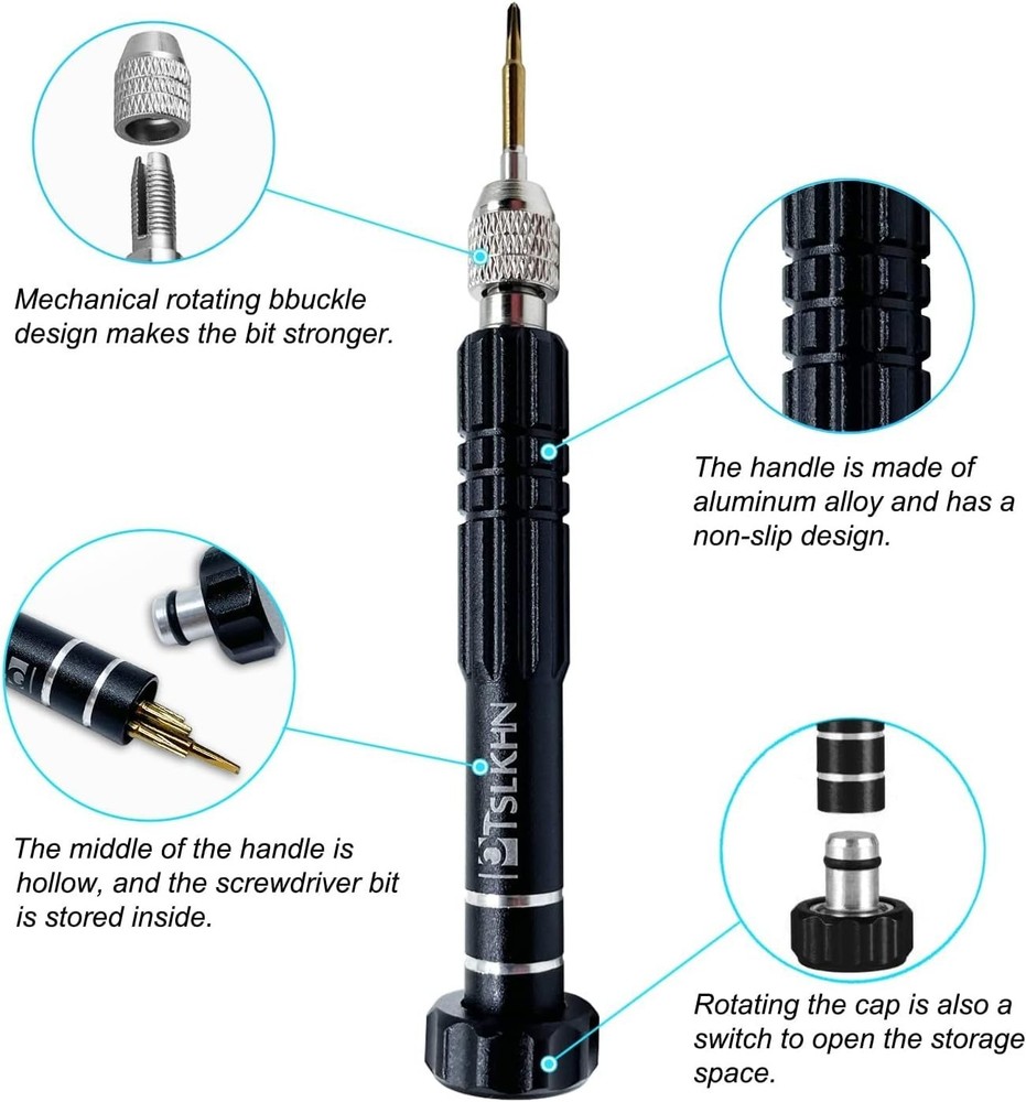 Compact 5-in-1 Screwdriver Set - Precision Tools for Eyewear & Electronics