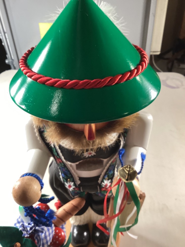 STEINBACH NUTCRACKER Bavarian Nutcracker With Green Hat Made In Germany