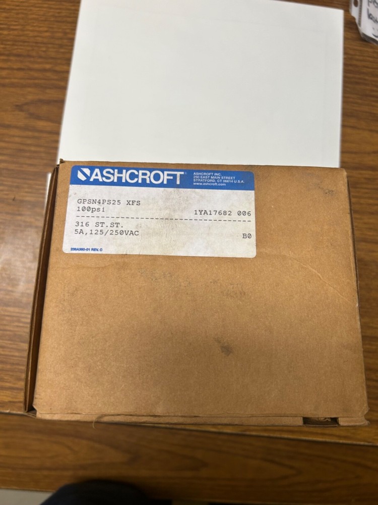 NEW ASHCROFT GPSN4PS25-XFS PRESSURE SWITCH