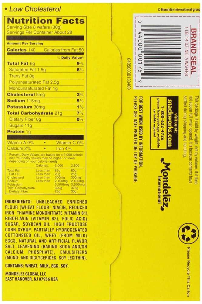 Nilla Wafer Supercarton, 30 oz