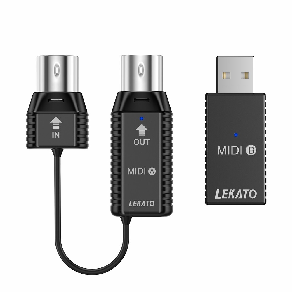 LEKATO Wireless MIDI Adapter bluetooth 5 PIN USB MIDI Interface Low Latency