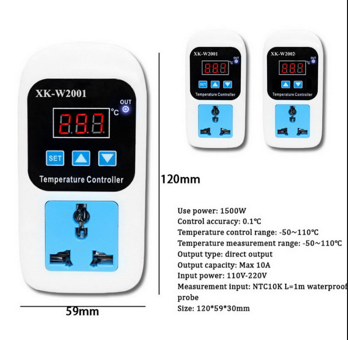 XK-W2001 Digital Thermostat Temperature Controller Socket