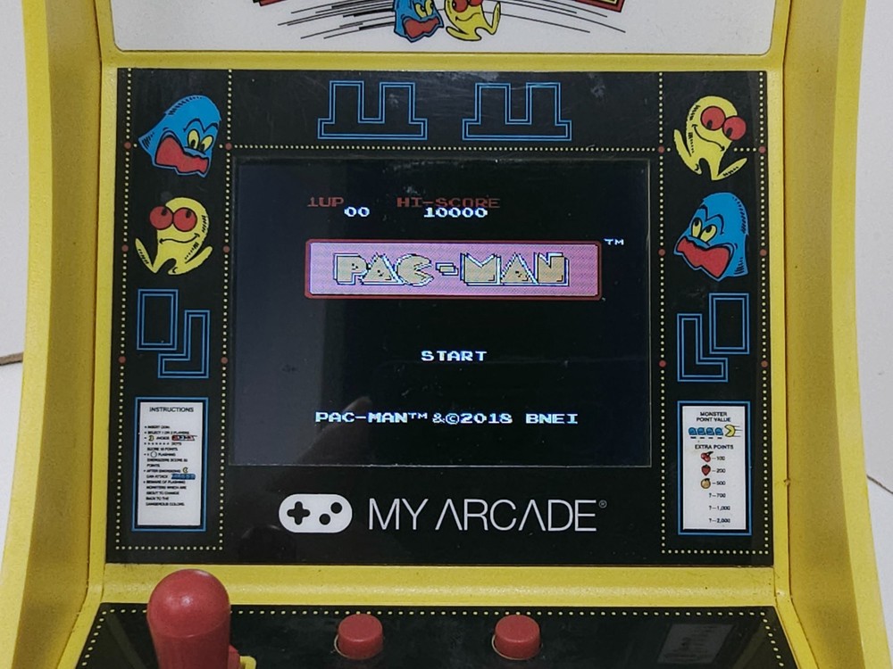 My Arcade Pac-Man Micro Player Mini Arcade Cabinet Works USB or 4AA