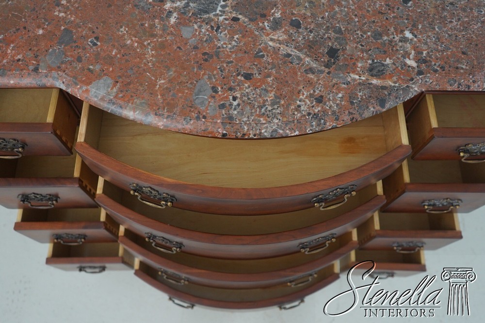 L68885: CENTURY Cherry 12 Drawer Marble Top Server Console