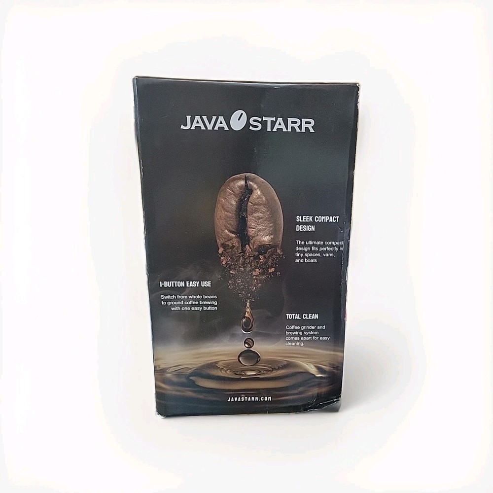 Java Starr Single Coffee Maker For Whole Beans or Grounds Using Steam Pressure