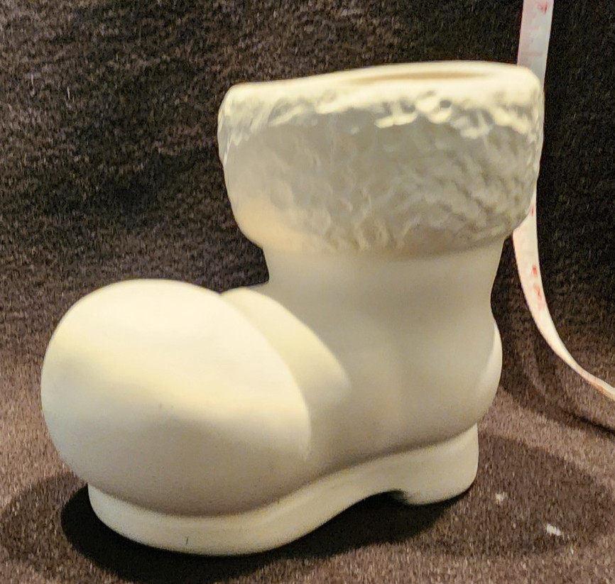 Ready to Paint Ceramic Bisque Santa Boot