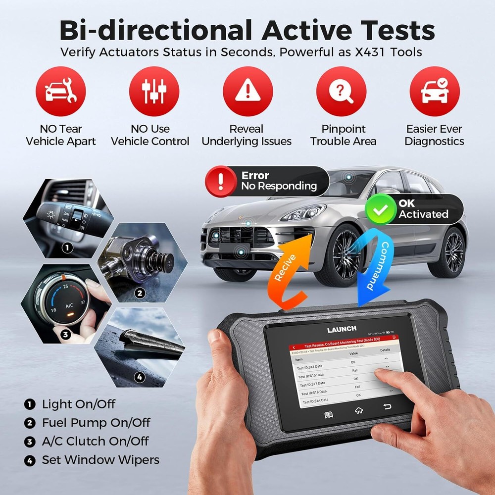 LAUNCH X431 Creader Elite 2.0 FGC Coding Scanner Diagnostic for Ford/GM/Chevy