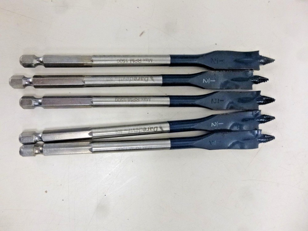 NEW!! BOSCH SPADE BIT 1/2" WOOD DRILLING BIT, 5 PACK, DSB1005B