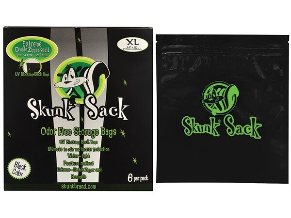 6pc - 8.5"x10" Skunk Sack Storage Bag X-Large BLACK Air/Water Tight
