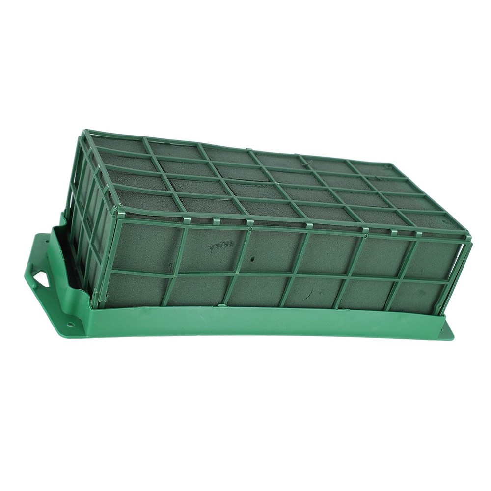 Rectangular Floral Foam Cage with Replaceable Foam for Fresh Artificial Flowers
