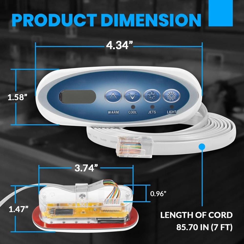 Balboa Hot Tub 53238 Topside Control Panel - Replacement with Features